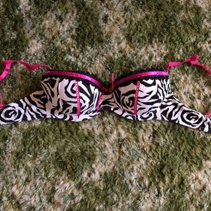 Candies Pink Zebra Bra